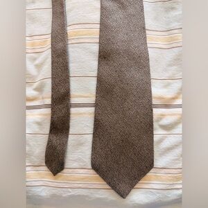 Perry Ellis Silk & Wool Blend Brown Necktie